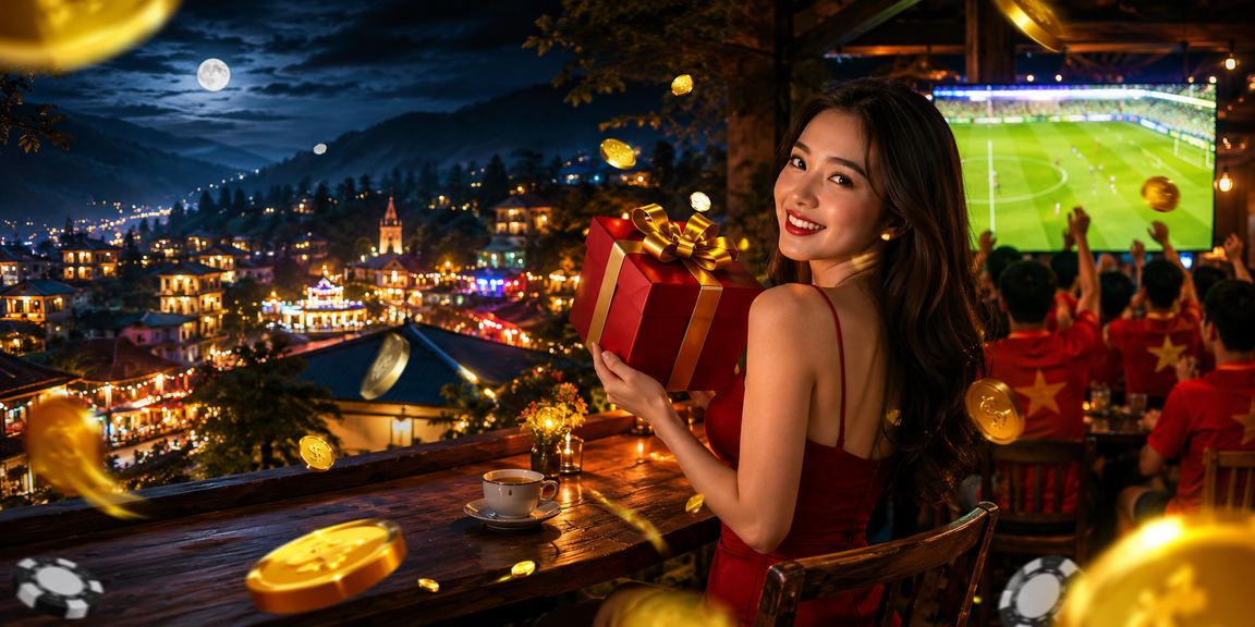 Không gian Sa Pa trong quán cà phê minh họa đọc thông tin trận trước giờ bóng lăn